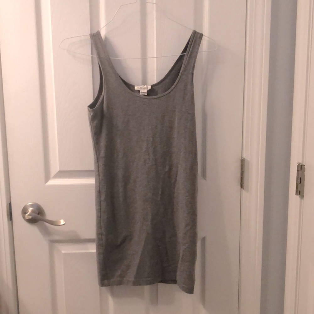 Gray bodycon mini dress